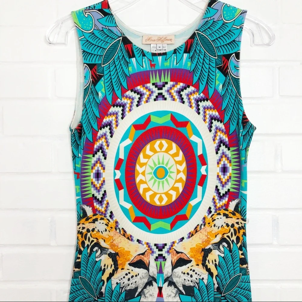 Mara Hoffman Fitted Mini Dress Jungle Trip Medium - Picture 6 of 10